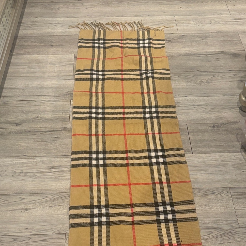 Plaid Tan Scarf